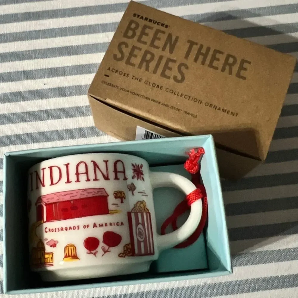 Starbucks Been There Series Indiana Ornament Mug 2018 New in Box NIB